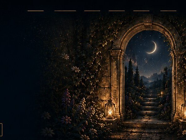 A sacred ceremonial space with candles and draped curtains